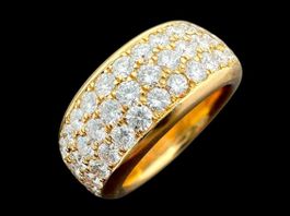 Diamanten Pavé Bandring 3.54ct  (F,vsi) 18k  Gr 47 *S1886