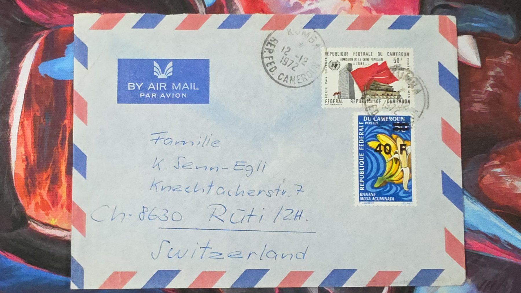 Tutti i francobolli: CL32 Enveloppe + Timbre Cameroun 1972 – Usato da Cousset venduto da Patrick_Collections