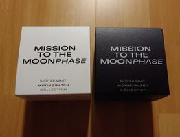 2X Omega&Swatch Moonswatch Moonphase Snoopy, Black&White