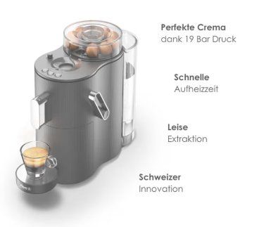 Coffee B Kaffeemaschinen & Espressomaschinen: CoffeeB Globe schwarz, neuwertig + Lungo Discovery Set 25 – Neu und originalverpackt aus Baden von Outblow 2
