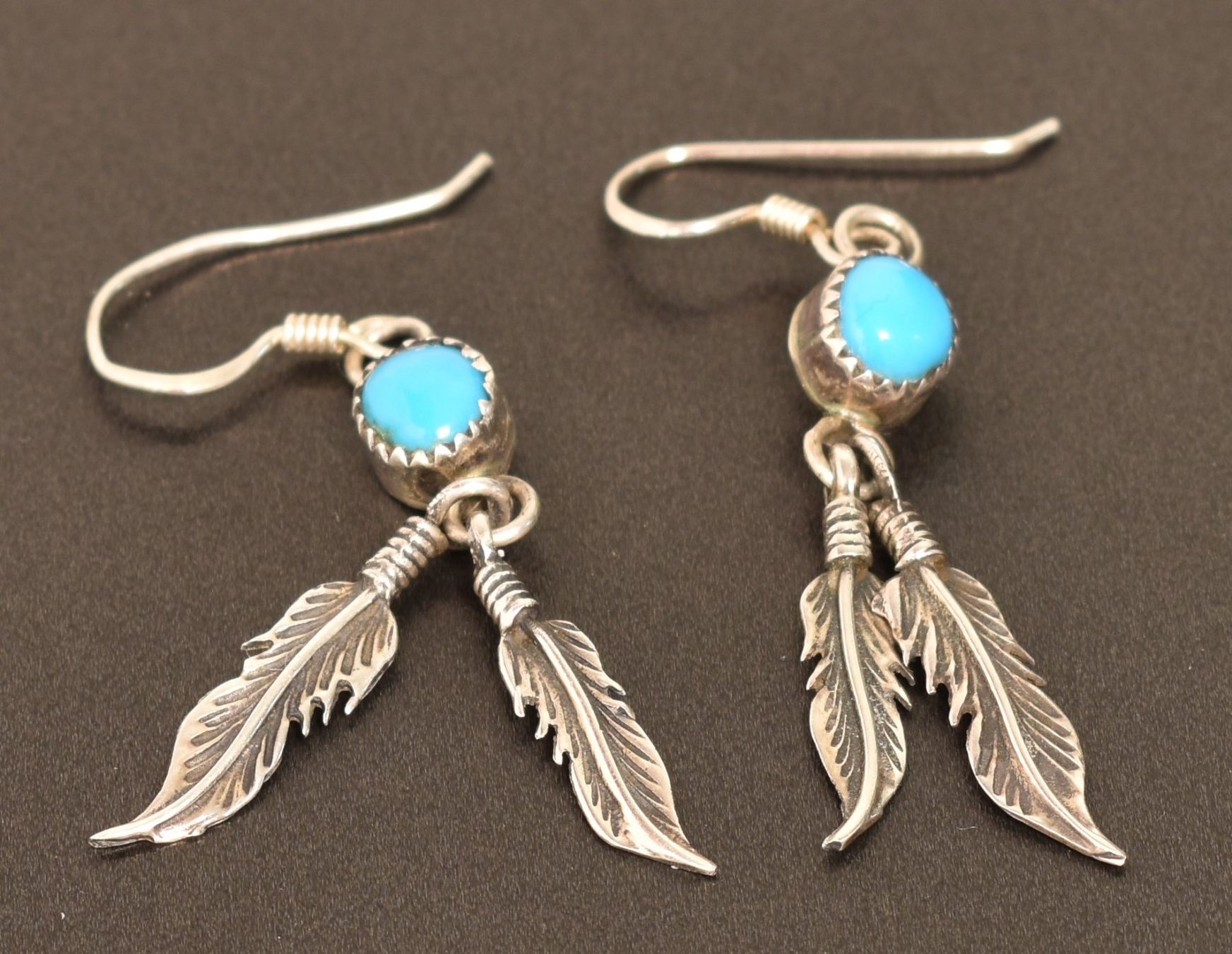 Orecchini pendenti & Orecchini a lobo: Vintage Silber-Ohrringe "Native American Style" – Usato da Azmoos venduto da greenstone13 1