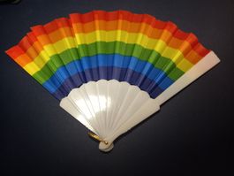 20x LGBT Regenbogen-Faltfächer - Éventail pliant arc-en-ciel