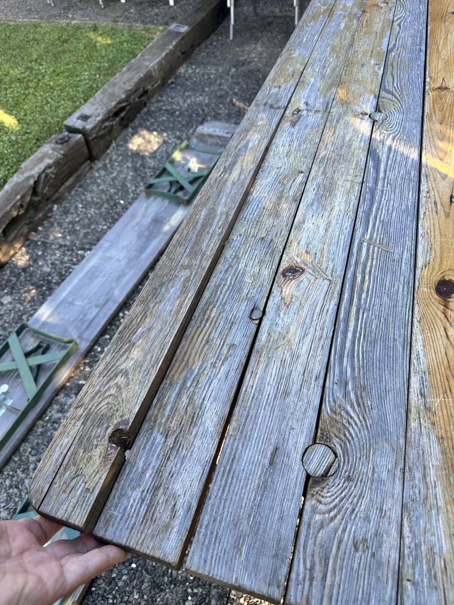 Tische: Gartentisch Holz mit 2 Sitzbänken gebraucht – Defekt aus Urdorf von VukKar 3