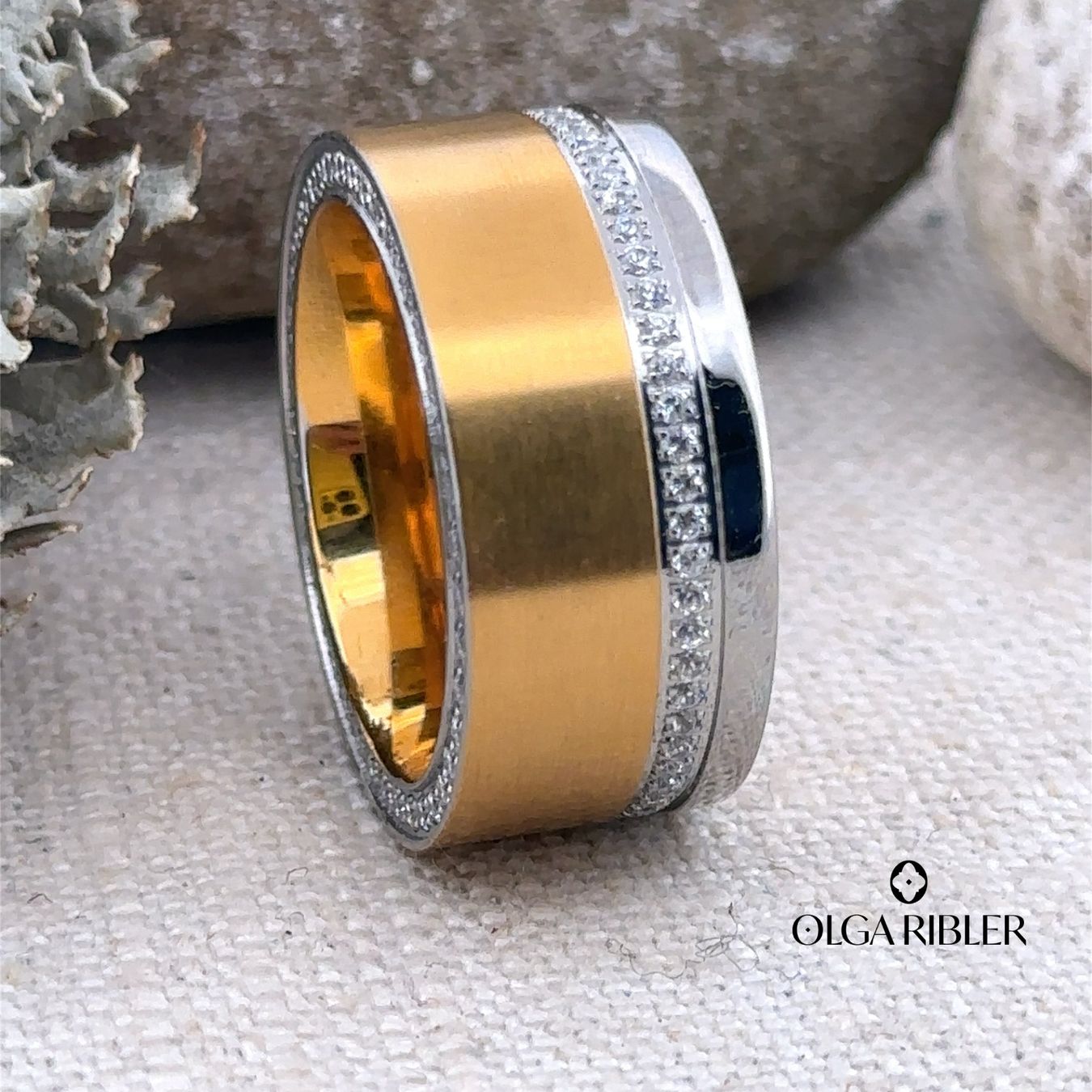 Olga Ribler Ringe: Edelstahl Statement Ring Ringgrösse 58 – Neu (gemäss Beschreibung) aus Luzern von Schmuckoutlet 1