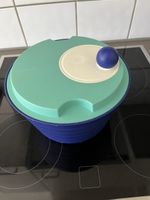Tupperware Salatschleuder blau mintgrün mit Deckel und Sieb