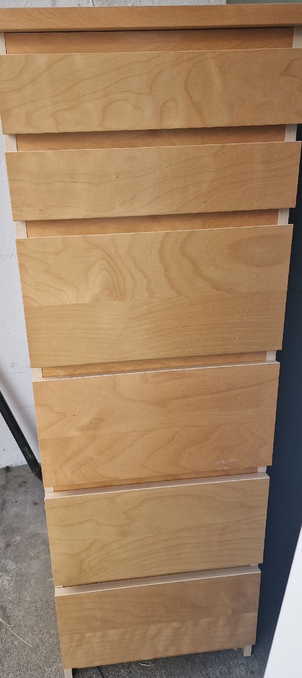 Cassettiere: IKEA Kommode mit 6 Schubladen und Spiegel hellbraun – Usato da Muri AG venduto da MrsRami 3