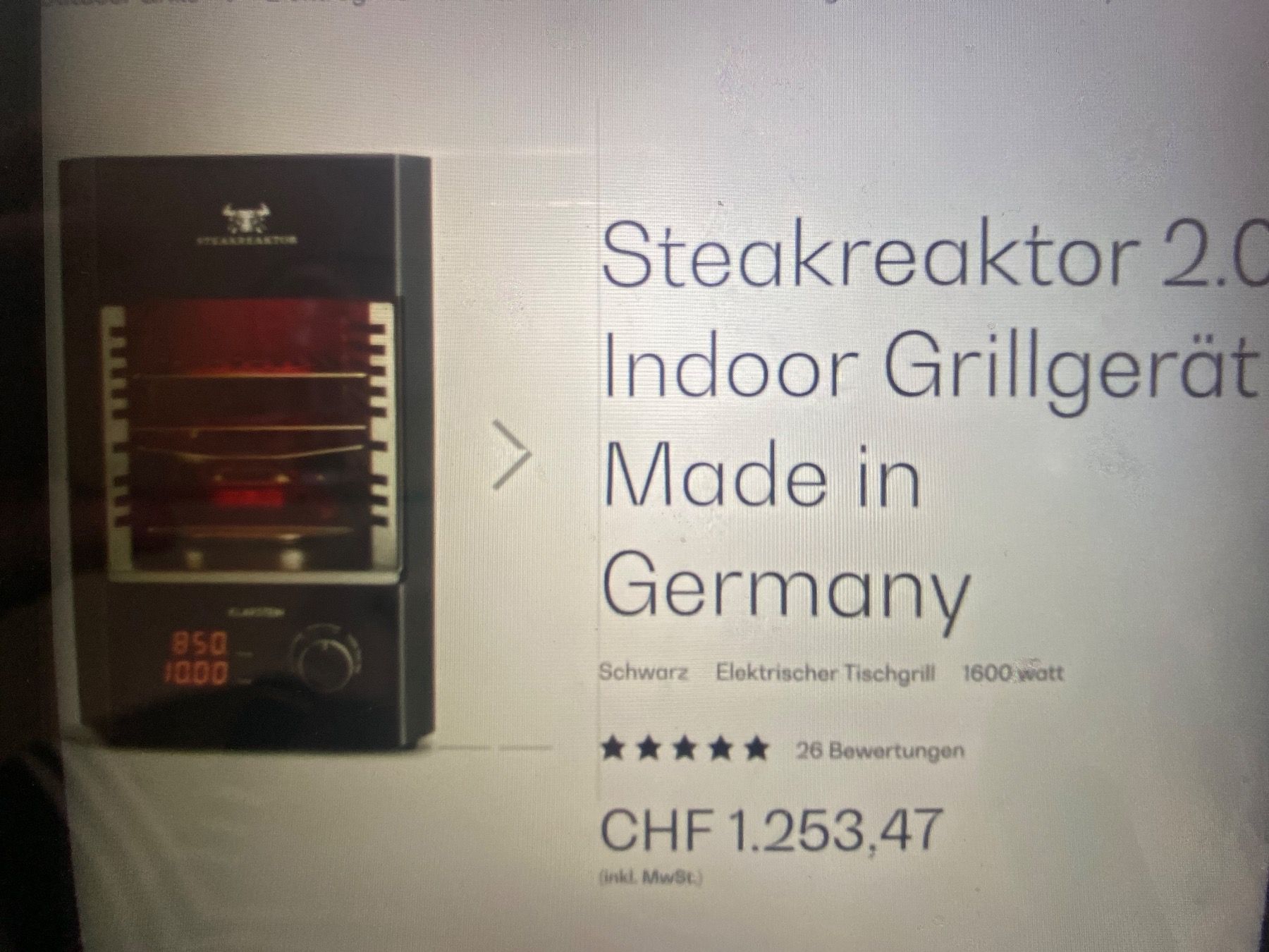 Grills: Hochtemperatur Grill Klarstein – Neu (gemäss Beschreibung) aus Uerikon von Vonkamo 1