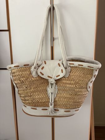 Korbtasche mit Leder