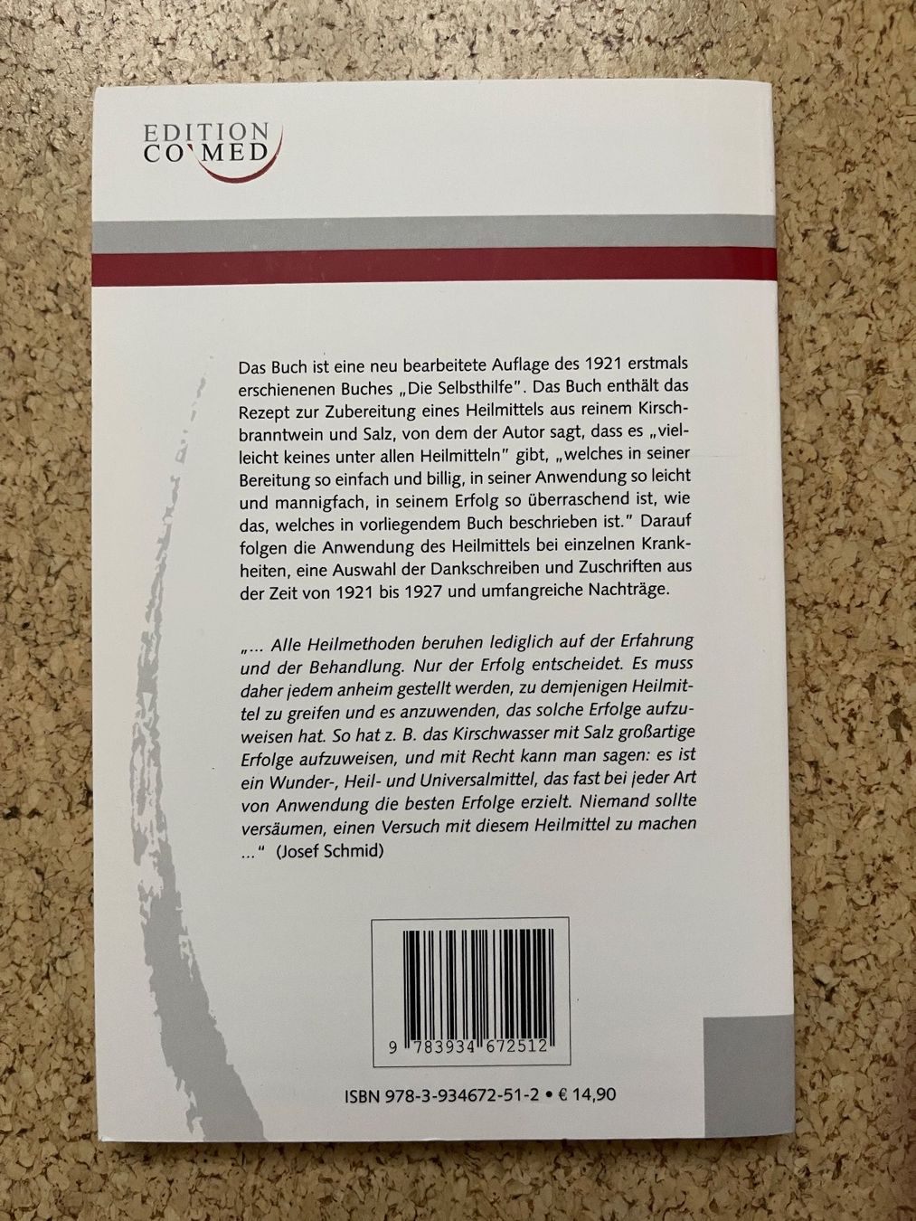 Libri: Taschenbuch "Die Selbstheilung", Josef Schmid – Usato da Grosswangen venduto da Vita500 1