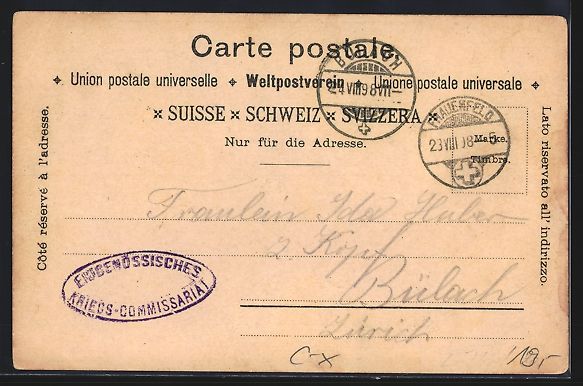 Cartoline postali: Litho Frauenfeld, Kaserne, Kantonsschule – Usato da Berlin venduto da bartko-reher 1