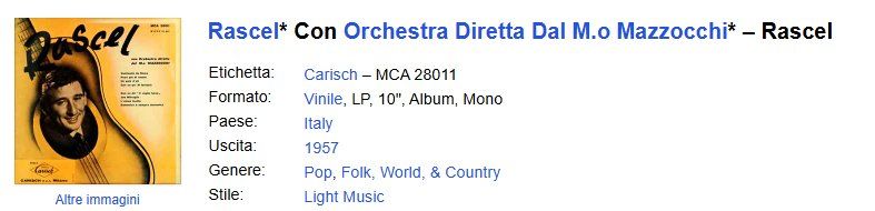 Dischi in vinile: Rascel con Orchestra 1957 Raro Vinile – Usato da Pambio Noranco venduto da TREBORLOP 2