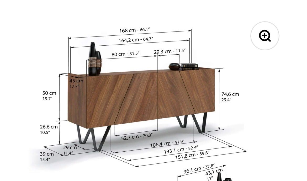 Büffets: Buffet  4 portes,  noir, pieds design – Gebraucht aus Biel/Bienne von Betty74 2