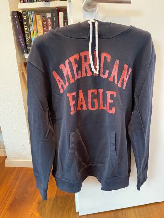 Sweat à capuche American Eagle gris – Taille L