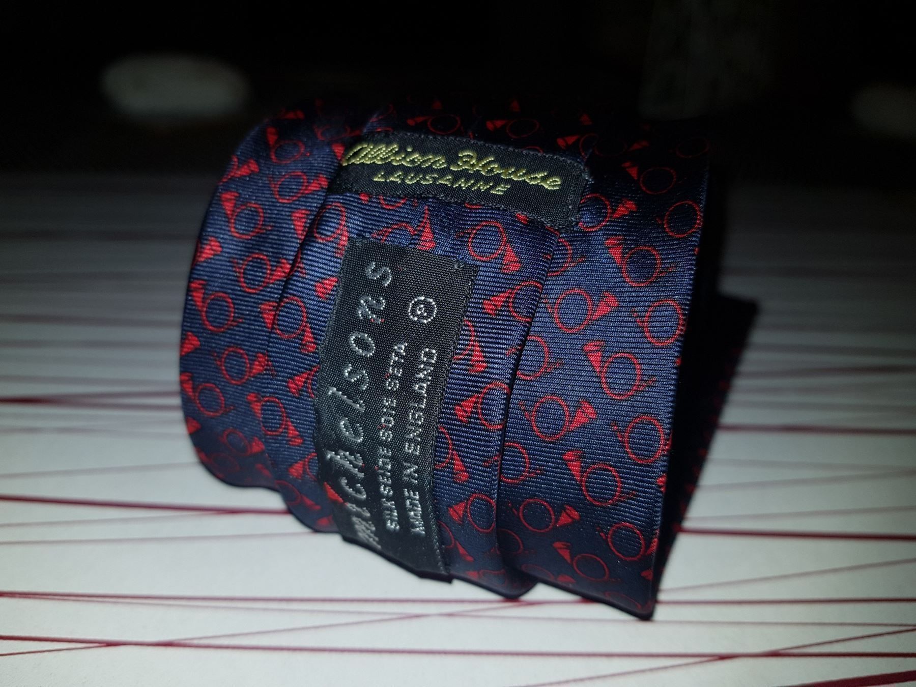 Cravatte: Cravate en soie/Seiden Krawatte MICHELSONS – Usato da Cossonay-ville venduto da Super-Price-Quality 8