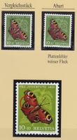 1955, PJ. ABART, TAGPFAUENAUGE, PLATTENFEHLER WEISSER FLECK