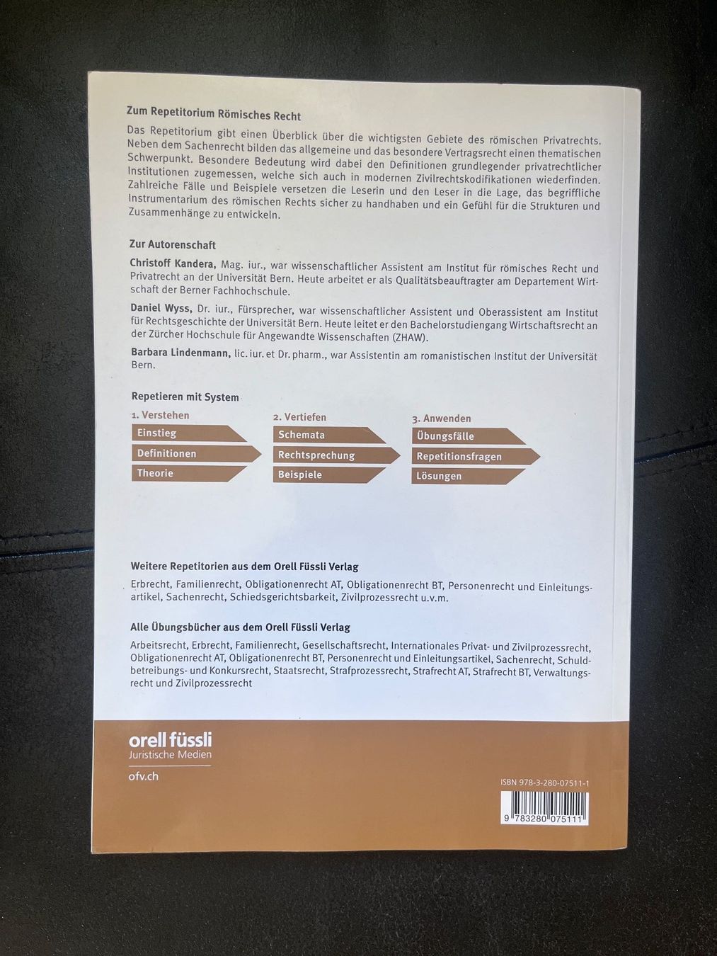 Livres: Repetitorium Römisches Recht 3. Auflage – D'occasion à Zürich par janoschb11 1