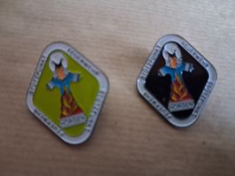 2 rare Sammler Pins Stutzpunkt Feuerwehr Horgen Nummeriert