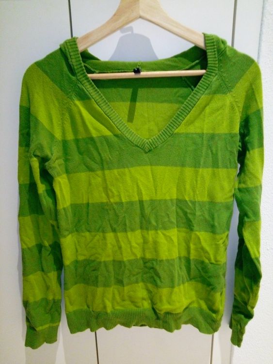 Grüner, leichter Pullover, mit Kapuze, von Fishbone, in M (Gebraucht ...