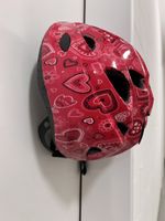 Kinder Velohelm rot mit Herzmuster Grösse S gebraucht