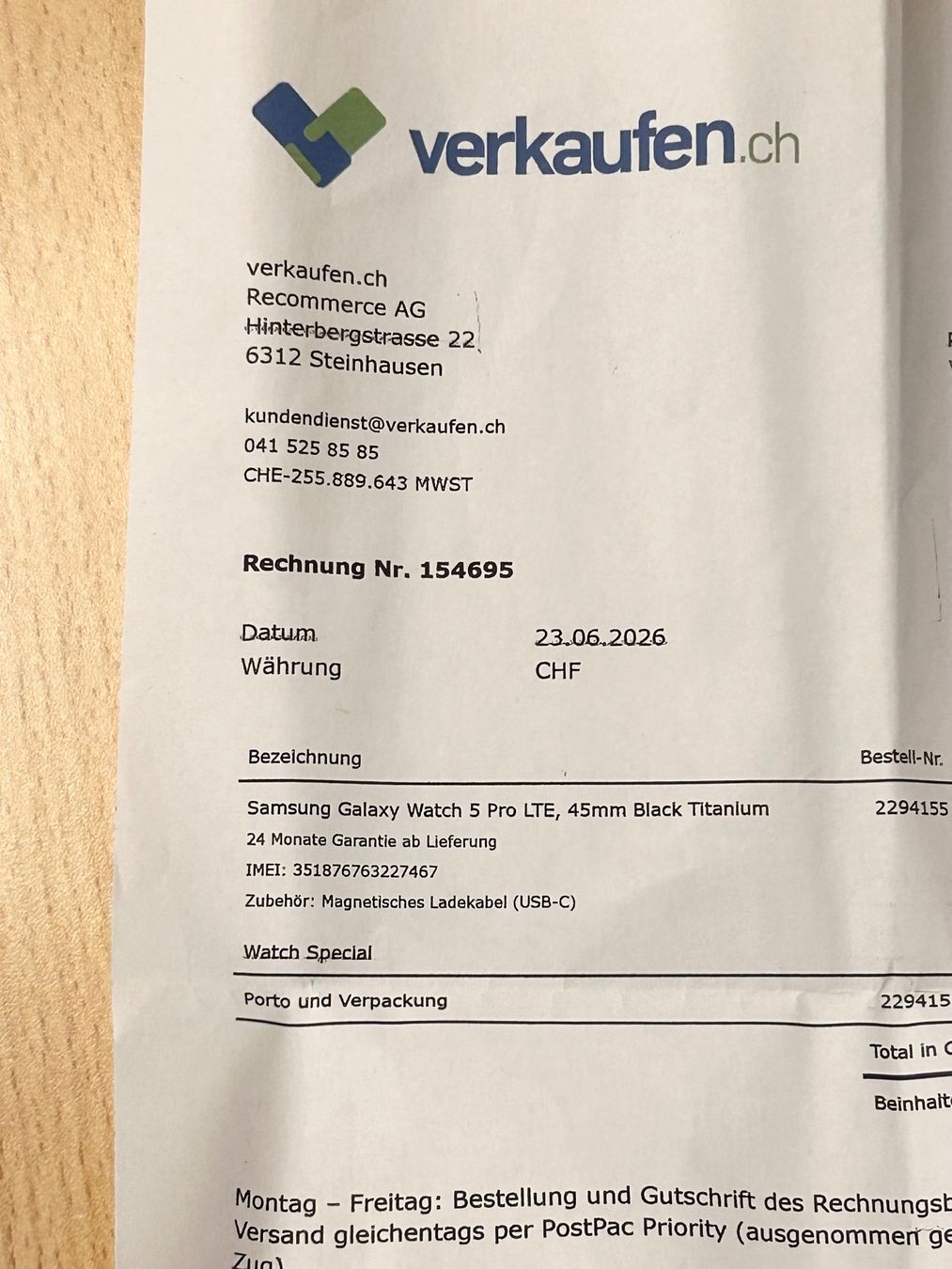 Samsung Smartwatch: Samsung Galaxy Watch 5 pro LTE – Usato da Bellinzona venduto da RossoScarlatto 5