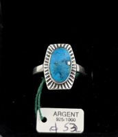 Vintage Ring Styl Navajo Native "Türkis-Sonneaus" 925 Silber