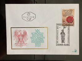 Österreich 1969 illustrierter FDC Kongress Gemeindeverband