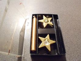 Kerzenständer Sterne 2 Stück, goldfarbig
