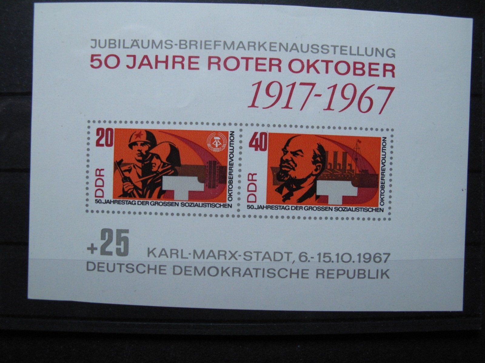 Tutti i francobolli: DDR 1967 Roter Oktober Block 26** – Usato da Wil SG venduto da fva01