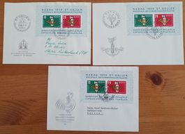 NABAG 1959 St. Gallen / 3 Briefe mit verschiedenen Stempel