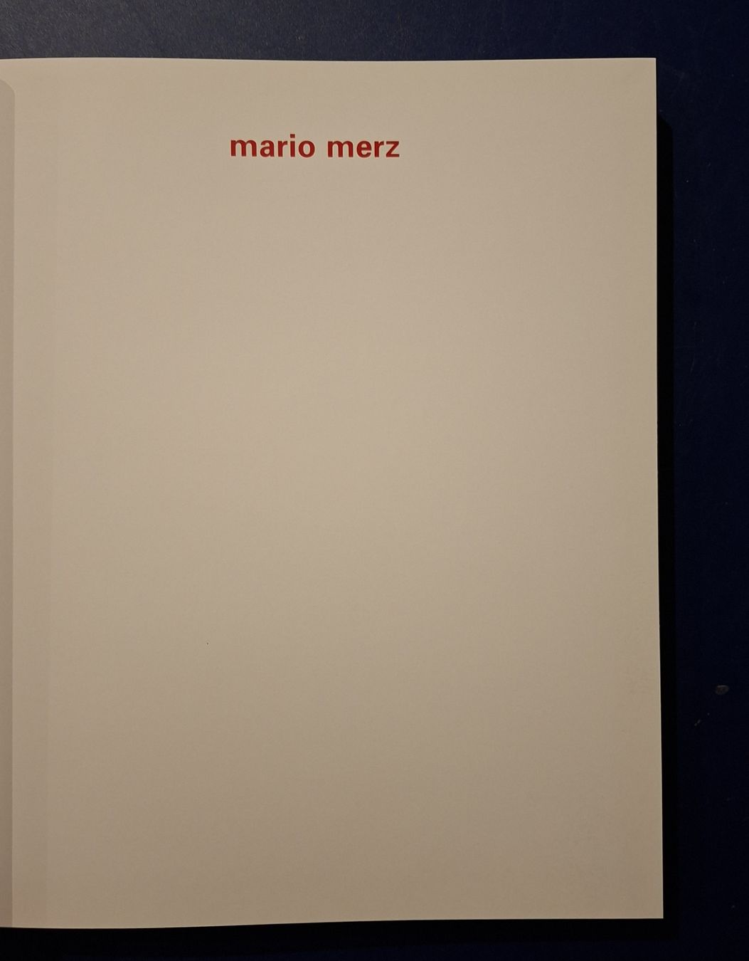 Livres: Mario Merz Buch guter Zustand – Neuf (Voir description) à Niederglatt ZH par Siegfried67 2