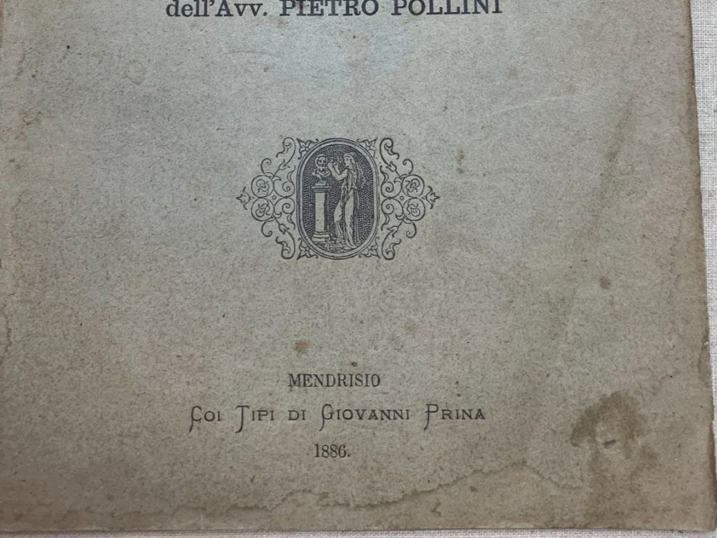 Livres: Ticino - Mendrisio - 1886 – D'occasion à Sorengo par 74in 2
