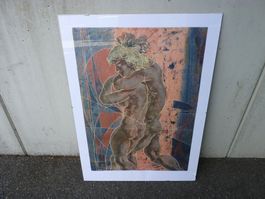 Hans Erni Druck mit defekten Glas