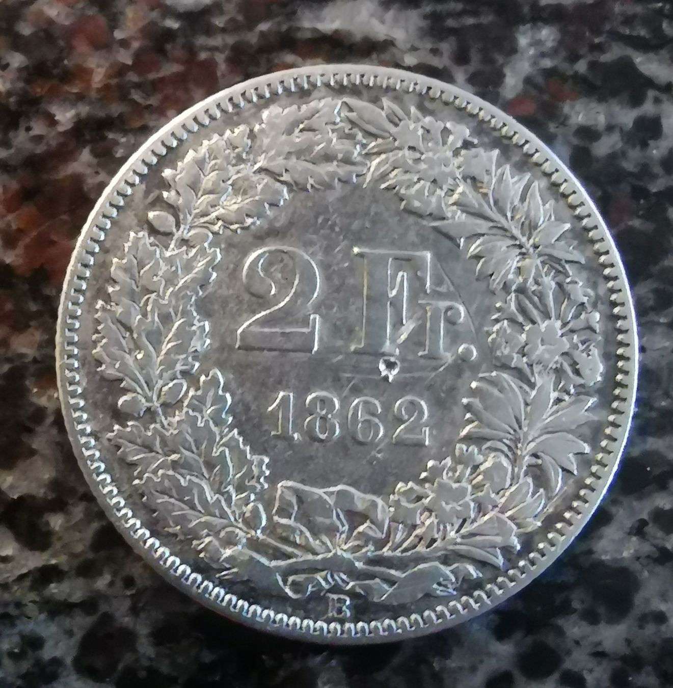 Alle Münzen: 2 Franken 1862 Silber – Gebraucht aus Küssnacht am Rigi von Gold_und_mehr