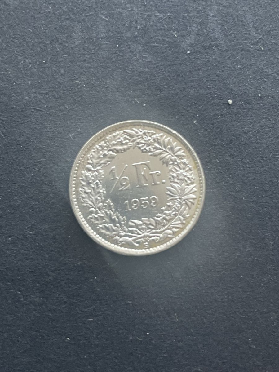 Alle Münzen: -.50 Silber CH Jahr 1959 – Gebraucht aus Meierskappel von Hala03 1