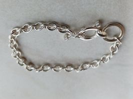 Armband Länge 18cm Durchmesser Silber B:4,5mm