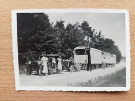 Altes orig. Foto Zirkus Schweiz mit Traktor