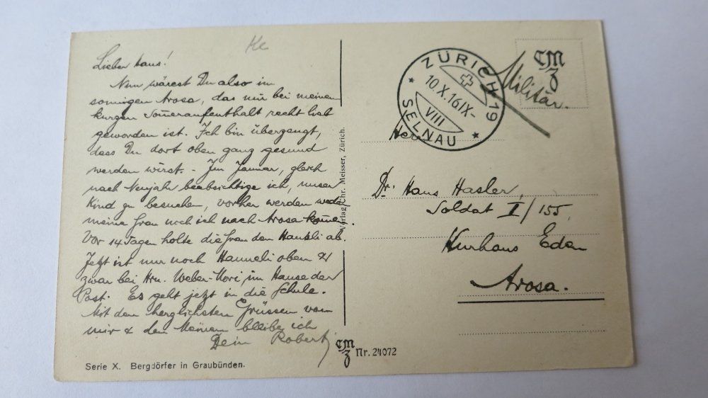 Cartoline postali: Sils - Engadin - Gravasalvas - 1916 – Usato da Jona venduto da centumprata 1