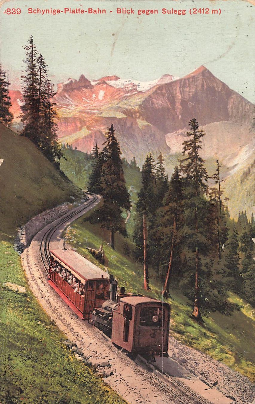 Ansichtskarten: Schynige platte bahn blick gegen sulegg – Gebraucht aus Biasca von Blenio71