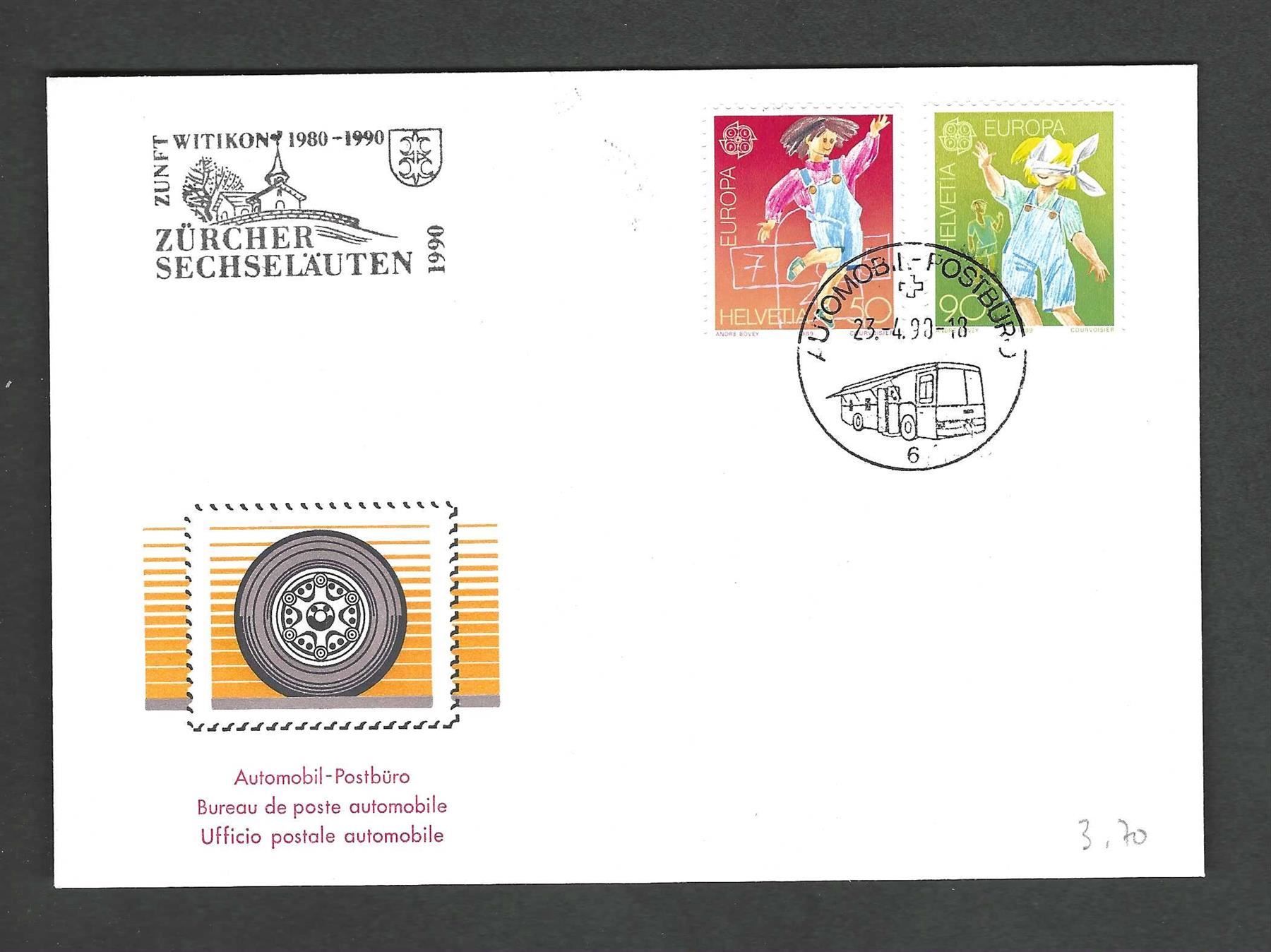Tutti i francobolli: CH FDC Satz 1990 – Usato da Koblenz venduto da Markenhimmel