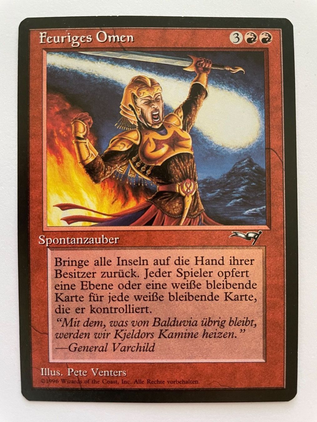 Cartoline: MTG - Feuriges Omen – Usato da Zürich venduto da T_H_O_M_A_S