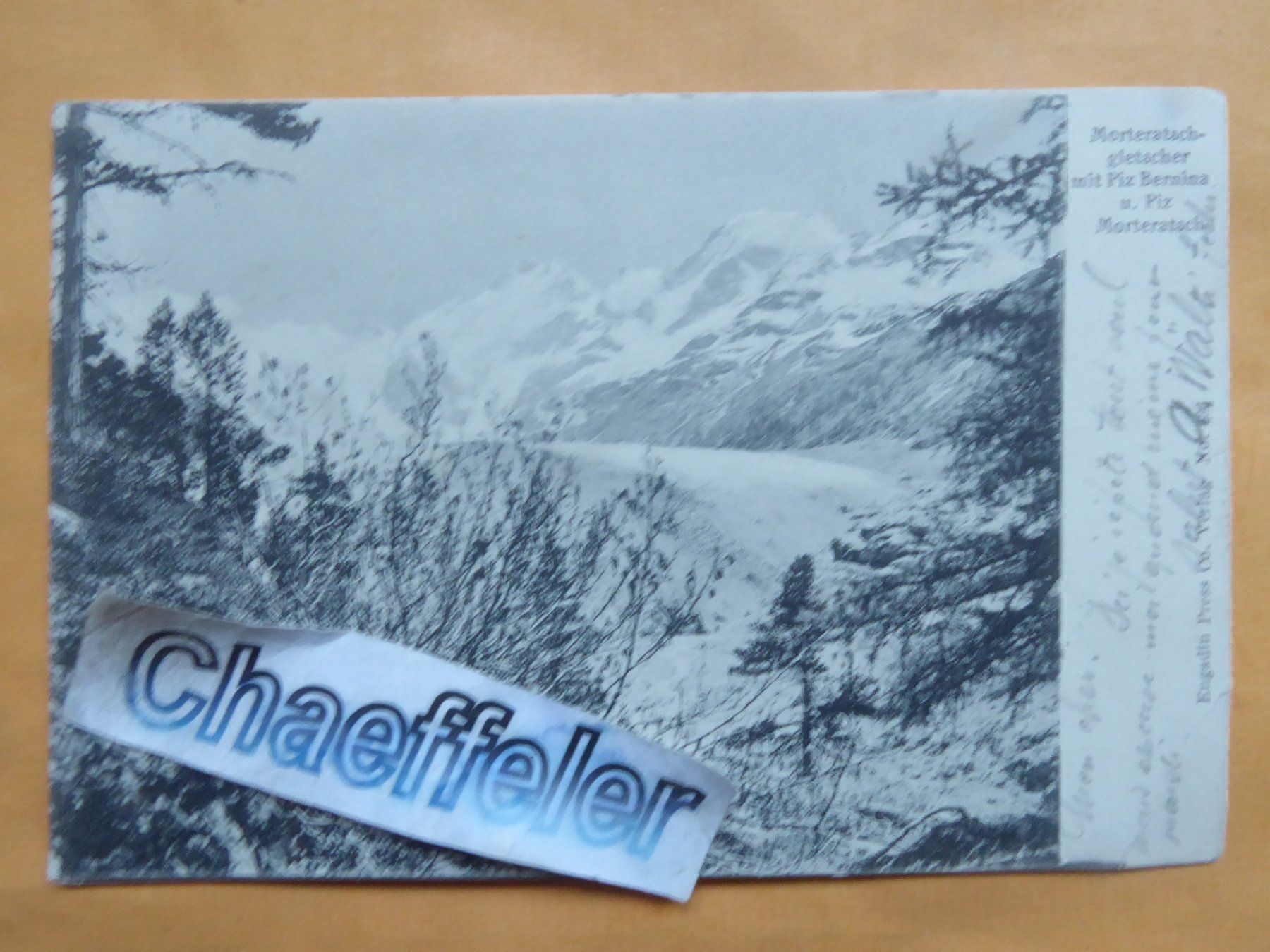 Cartoline postali: 1905 Morteratschgletscher mit Piz - – Difettoso da Zürich venduto da Chaeffeler