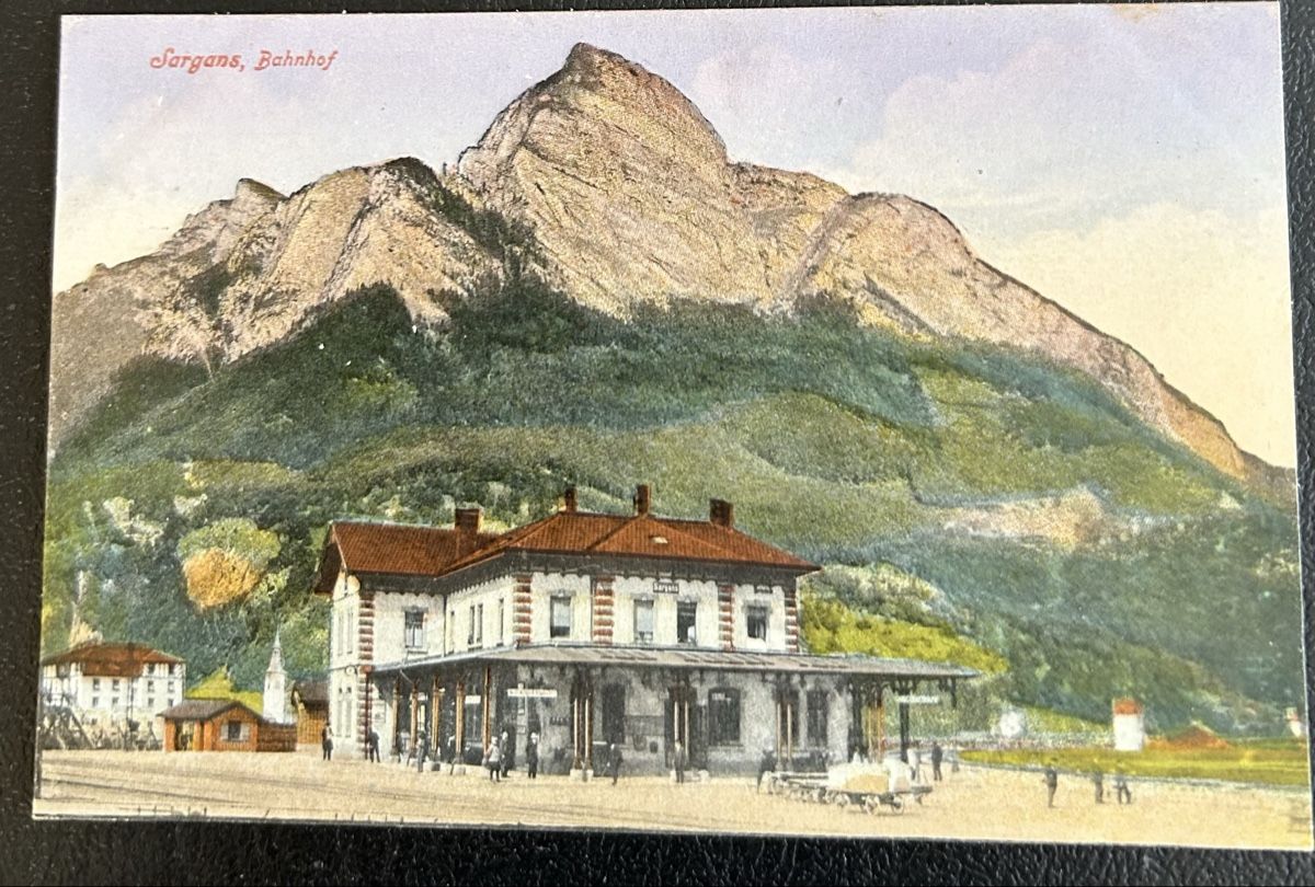 Ansichtskarten: Sargans Bahnhof  – Gebraucht aus Horw von Tellbub