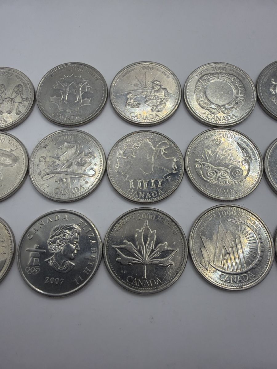 Tutti le monete: Collection de 15 pièces de 25 cents, Canada – Usato da St-Maurice venduto da SPEKER 2
