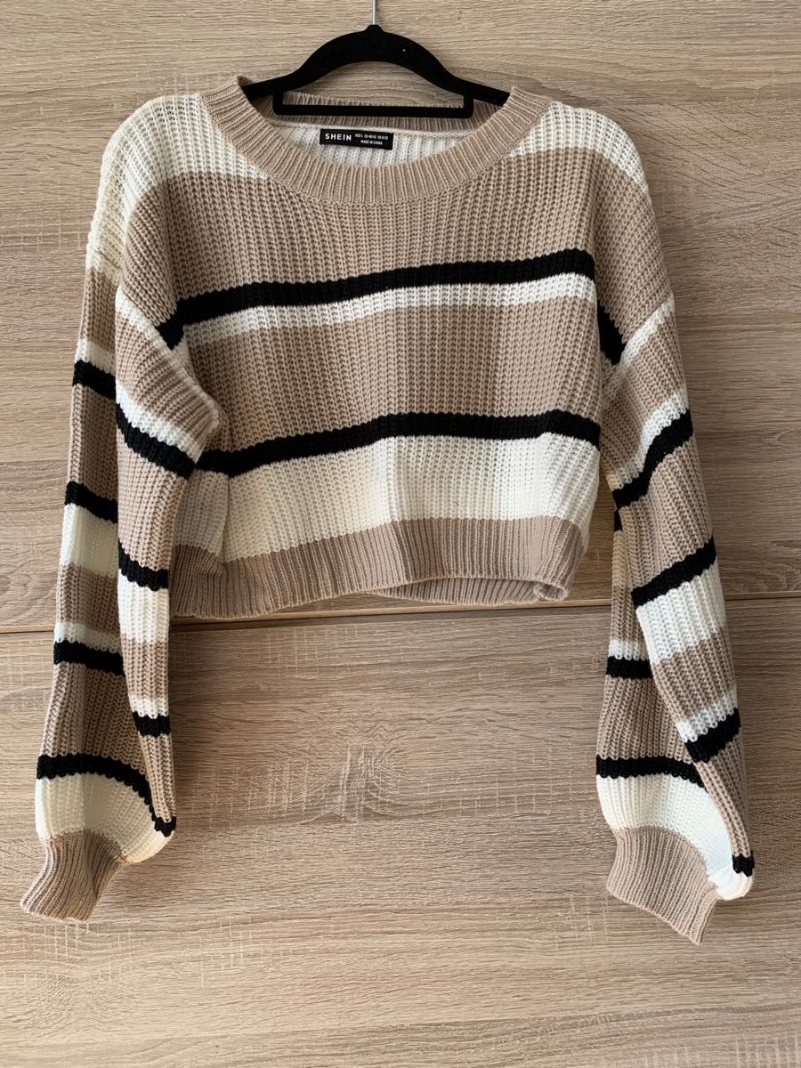 Shein Pullover & Sweatshirts: Pull cropped rayures – Neu und originalverpackt aus Montreux von Izapeche811