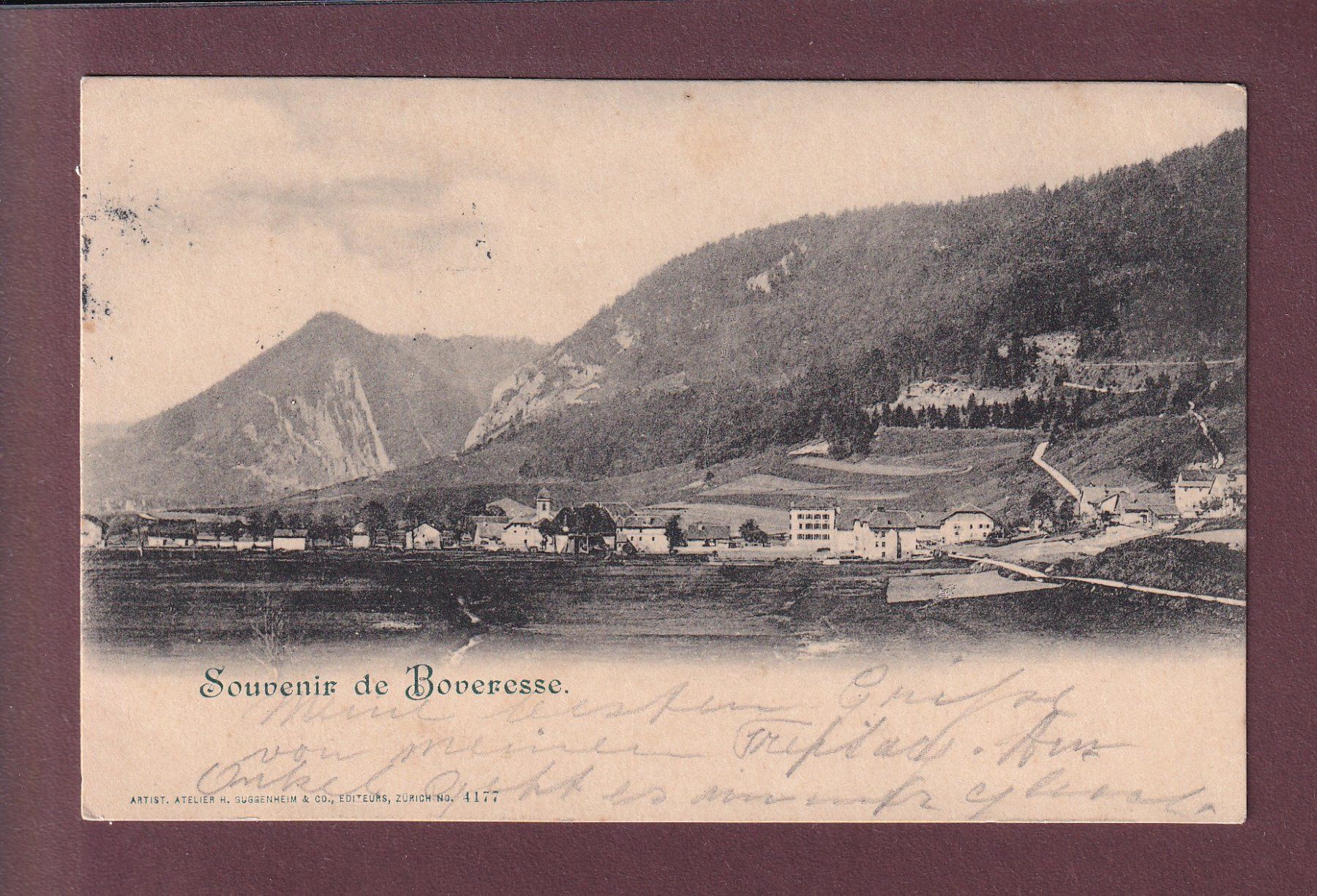 Cartoline postali: Souvenir de BOVERESSE - 1924 – Usato da Pully venduto da nicecards