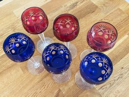 Antike Kristallgläser, 6er Set