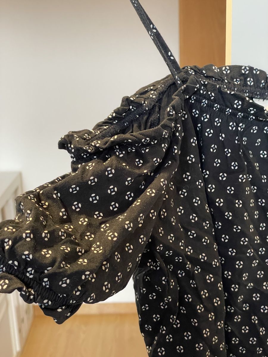 H&M Camicette: Dunkelblaue Carmenbluse Gr. M Baumwolle – Usato da Münsingen venduto da Secondhand89 2