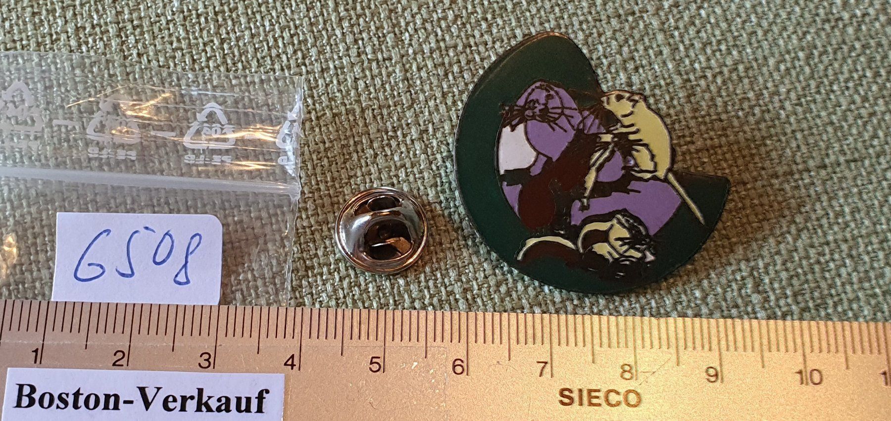 Placchette & Badge: G508 - Pin Wir Lieben Nager Tiere – Usato da Reinach BL venduto da Boston-Verkauf 1