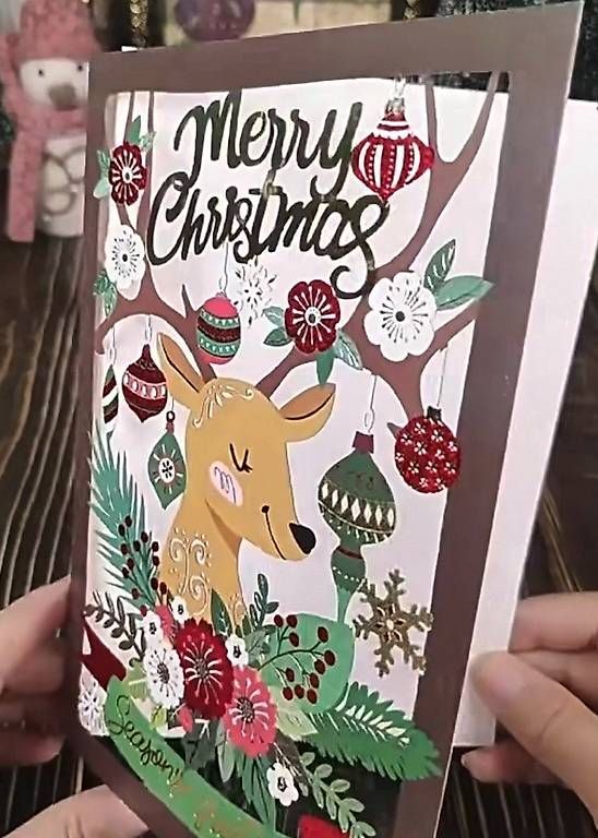 Cartoline: Filigrane Weihnachtskarte mit farbigem Umschlag – Nuovo e nell'imballaggio originale da Zürich venduto da Grussatelier 2