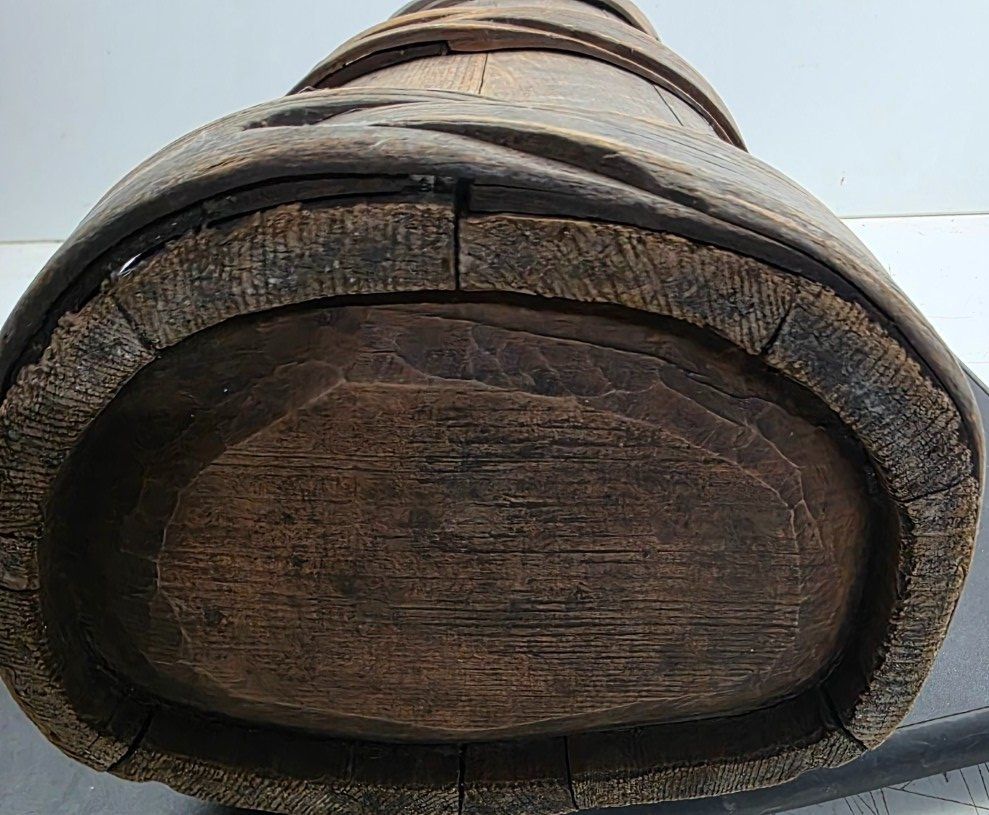 Altri elettrodomestici e apparecchi d’epoca: Antikes Holzgefäß / Butterfass / Vorratsfass Vollholz – Usato da Flums venduto da Flumsantik 6